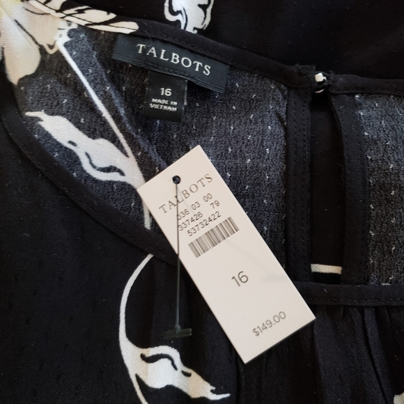 NWT Talbots Daisy Floral Print Fit & Flare Midi Dress Size 16, Classic Ret. $149 - Picture 7 of 12